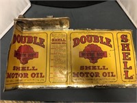 RARE DOUBLE SIDED SHELL TIN OUTSIDE READS