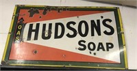 "QAS HUDSON'S SOAP" ENAMEL SIGN