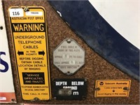 4 ASSORTED CABLE SIGNS