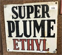 SUPER PLUME ETHYL ENAMEL SIGN- 31CM X 29CM