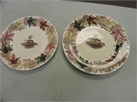 2 Antique Furnival Plates