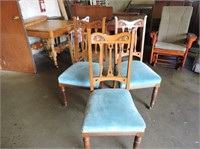 4 - Antique Oak Parlor Chairs