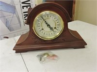 Mantel Clock with Key & Pendulum