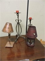 4 Metal Decorative Candleholders