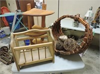Wood Shelf, Decorative Basket, Magazine Rack, etc.