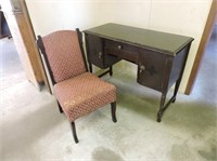 Vintage Vanity & Chair, No Mirror