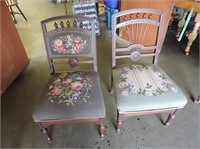 2 -  Needlepoint Antique Chairs