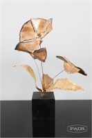 Friedle Brass Floral Sculpture