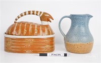 Lot of Ceramics - Covered Casserole and Pitcher