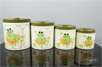 Set of 4 Sears Frog Canisters