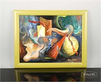 Colorful Abstract Painting, Signed