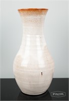 White and Brown Ceramic Glaze Vase