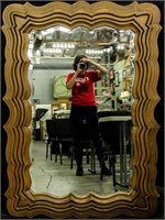 Large Vintage Beveled Mirror