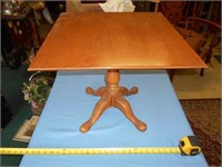 Vintage Solid Maple Pedestal Side Table