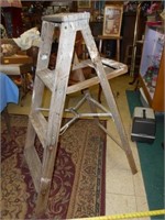 Vintage 3 Step Wood Ladder