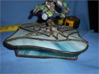 Vintage Stained Glass Ornate Trinket Box