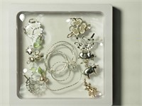 10 Assorted Sterling Silver Pendants w/Chain