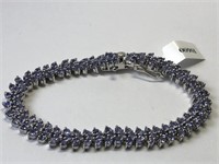 Silver Tanzanite (10.00ct) Bracelet