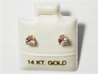 14K Gold CZ Earrings