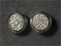 Sterling Silver 16 Diamonds(0.16ct) Earrings