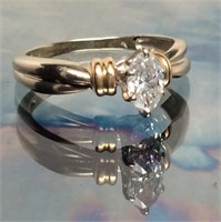 14kwg Ladies 50pt Diamond Eng Ring  3.3gr