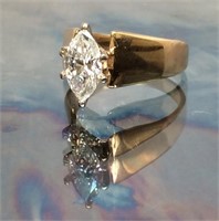 14kyg Ladies 1ct Diamond Eng Ring 2.7 Dwt/4.3gr
