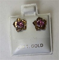 10K Gold Tourmaline 2-in-1 M.O.P. Earrings