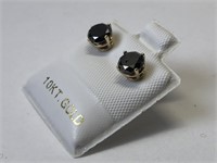 10K Gold Black Diamond (1.40ct) Earrings