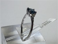10K White Gold Tanzanite & Diamond Ring