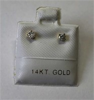 14K Gold Diamond (0.18ct) Earrings