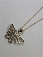 10K Gold Butterfly Necklace