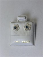 14K Gold & Diamond (0.12ct) MOP Earrings