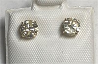 10K Yellow Gold Diamond (0.98ct) Stud Earrings