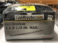 20lb box of Contractor All Purpose 4x2.5in nails