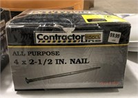 20lb box of Contractor All Purpose 4x2.5in nails