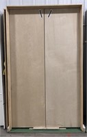 Interior prehung double door, birch flush panel