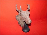 Metal deer head wall mount bell