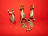Brass deer ornaments