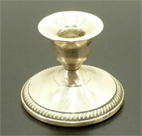 One Weighted Sterling Silver Candle Holder