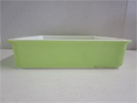 Pyrex lime green square casserole dish