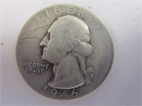 Coin; 1946 Silver Washington Quarter