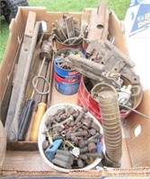 Nails, bolts, nuts, hinges, files, etc.