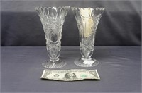 Pair Of Lenox Crystal Star Vases