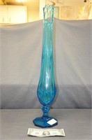 Decorative Blue Art Glass Vase