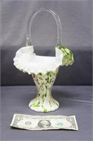 Fenton art glass bride's basket