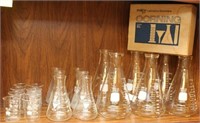 Lot containing (6) 1000ml Pyrex No. 4980 flasks,