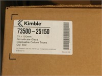 Kimble 73500-25150, 25x150mm Borosilicate
