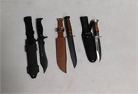 Assortment of Boot Knives with Sheaths