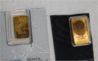 10g & 2.5g Gold Bars: Bid on 12.5grams Total