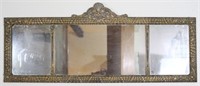 Antique Ornate Framed 3-Section Mirror